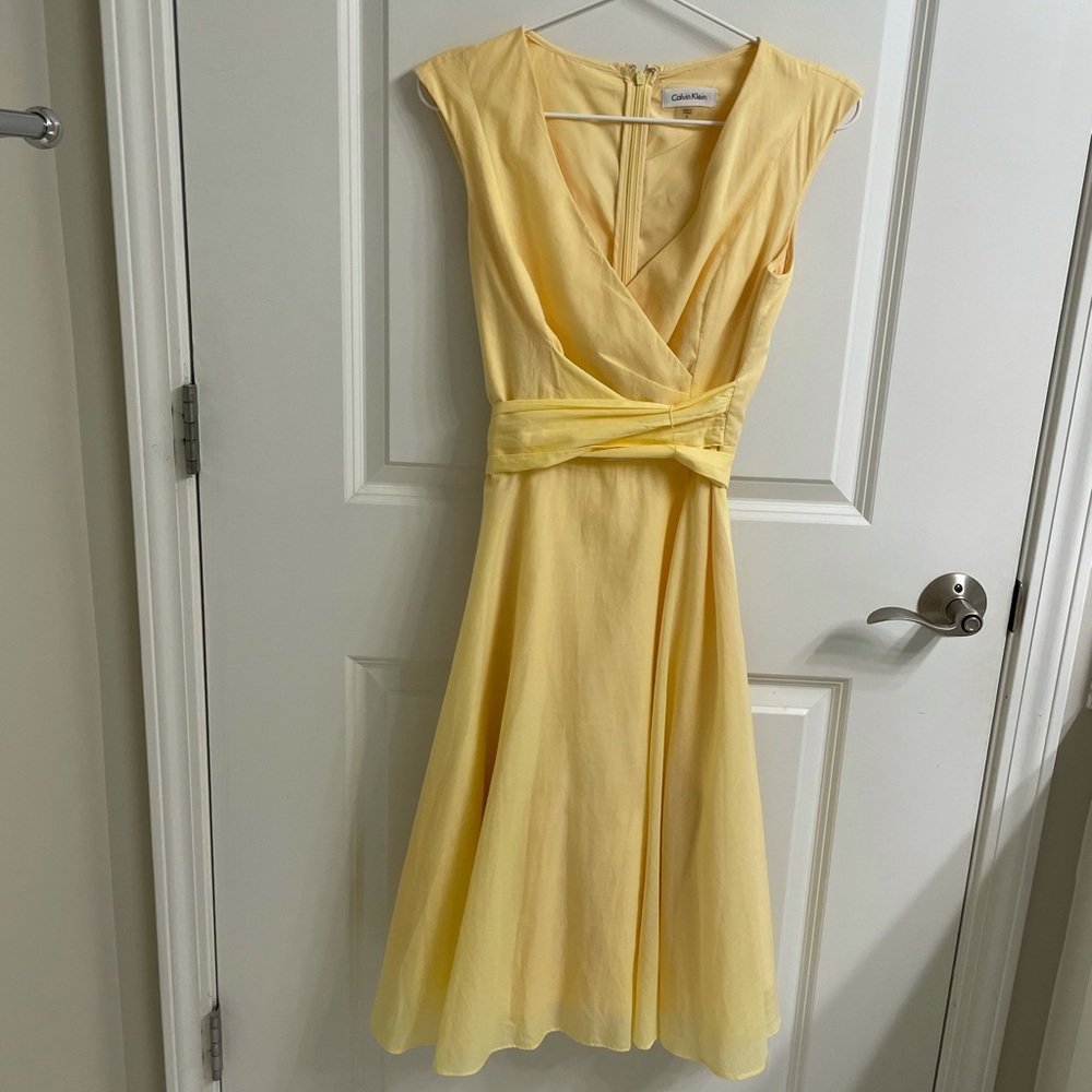 Calvin Klein yellow dress